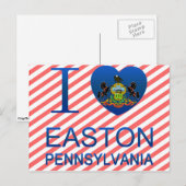 I Love Easton, PA Briefkaart (Voorkant / Achterkant)