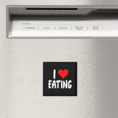 I Love Eating Food - Heart -  Magneet (Insitu (Vaatwasser))