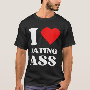 I Love Eating I Heart Eating Y2K Esthetische rode T-shirt