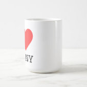 I love ebony koffiemok (Center)