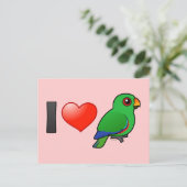 I Love Eclectus Parrots (mannelijk) Briefkaart (Staand voorkant)