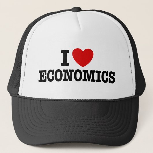 I Love Economics Trucker Pet (Voorkant)