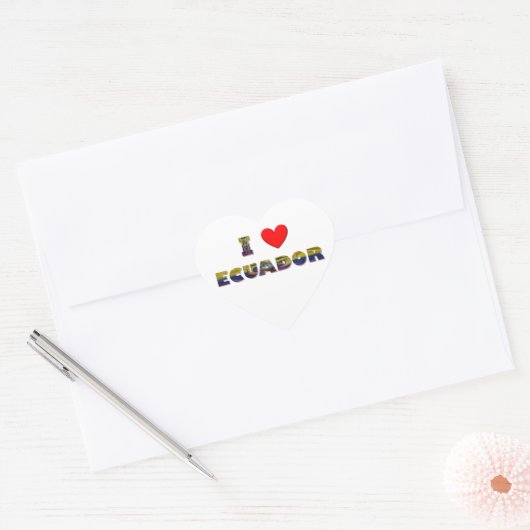 I love Ecuador Hart Sticker (Envelop)