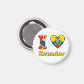 I love Ecuador Magneet (Voorkant / Achterkant)