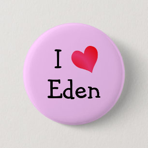 I Love Eden Ronde Button 5,7 Cm