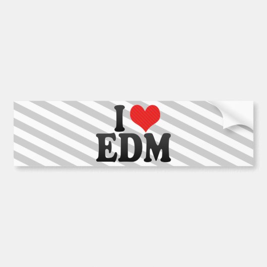 I Love EDM Bumpersticker (Voorkant)