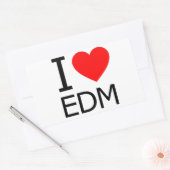 I Love EDM Rechthoekige Sticker (Envelop)