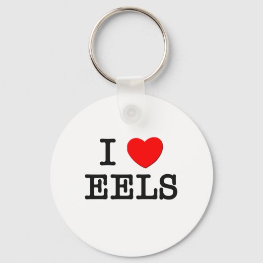 I Love EELS ( food ) Sleutelhanger (Voorkant)