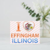 I Love Effingham, IL Briefkaart (Staand voorkant)