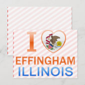 I Love Effingham, IL Briefkaart (Voorkant / Achterkant)