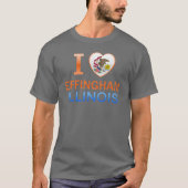 I Love Effingham, IL T-shirt (Voorkant)