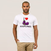 I Love Eggplanten T-shirt (Voorkant volledig)