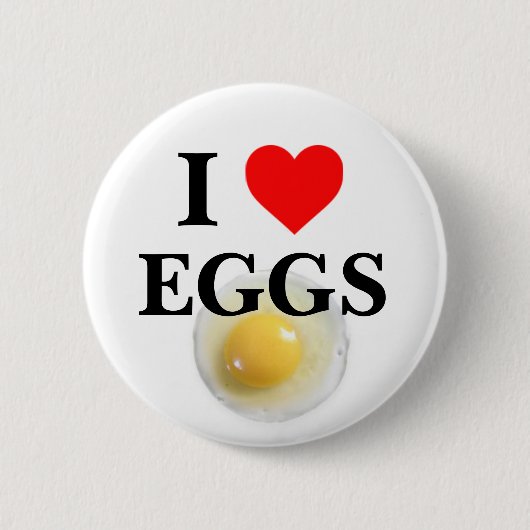 I Love Eggs Ronde Button 5,7 Cm (Voorkant)