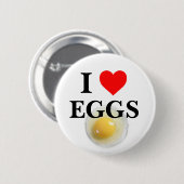 I Love Eggs Ronde Button 5,7 Cm (Voorkant /achterkant)