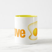 I Love Eggs Tweekleurige Koffiemok (Center)
