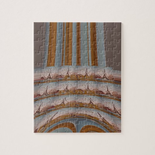 I Love Eiffel Tower Paris with Love blue sky colo Legpuzzel (Verticaal)