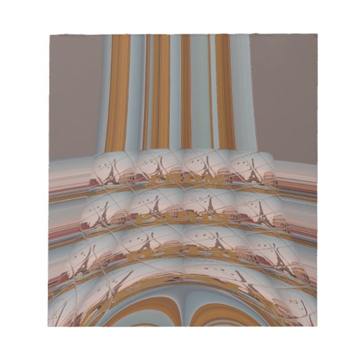 I Love Eiffel Tower Paris with Love blue sky colo Notitieblok (Voorkant)