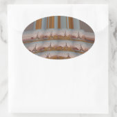 I Love Eiffel Tower Paris with Love blue sky colo Ovale Sticker (Tas)