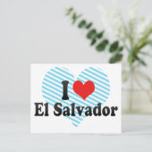 I Love El Salvador Briefkaart (Staand voorkant)