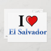 I Love El Salvador Briefkaart (Voorkant / Achterkant)