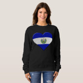 I love El Salvador National Flag Pride Heart Trui (Voorkant volledig)