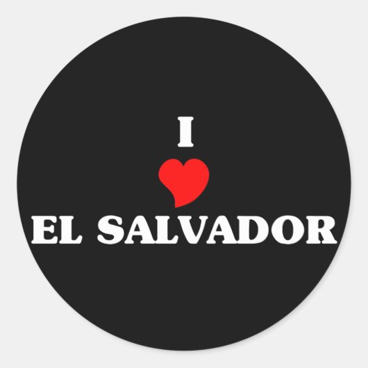 I Love El Salvador Ronde Sticker (Voorkant)