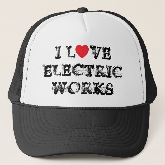 I Love Electric Works™ Trucker Hat Trucker Pet (Voorkant)