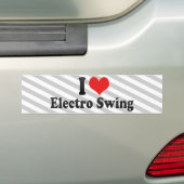I Love Electro Swing Bumpersticker (Op auto)