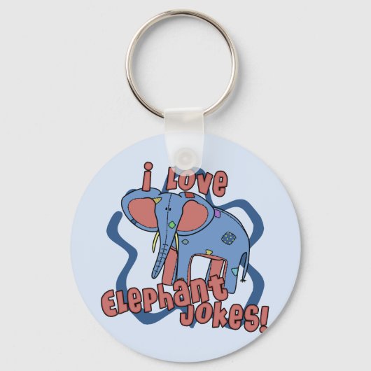 I Love Elephant Jokes Sleutelhanger (Voorkant)