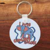 I Love Elephant Jokes Sleutelhanger (Voorkant)