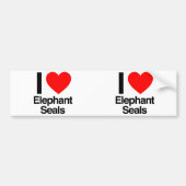 i love elephant seals bumpersticker (Voorkant)