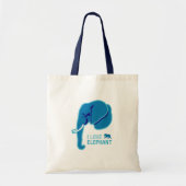 I Love Elephant (Side Face) Tote Bag (Voorkant)