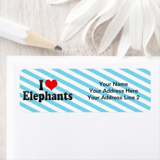 I Love Elephants Etiket (Insitu)