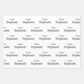 I Love Elephants Inpakpapier Vel (Voorkant)