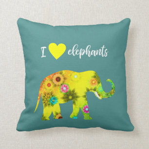 I Love Elephants Kussen