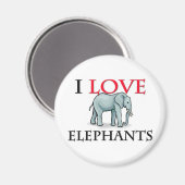 I Love Elephants Magneet (Voorkant / Achterkant)