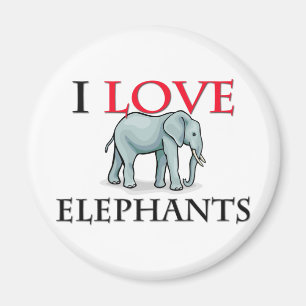 I Love Elephants Magneet