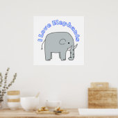 I Love Elephants Poster (Keuken)