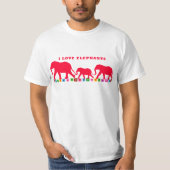 I Love Elephants (Red) T-shirt (Voorkant)