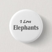 I Love Elephants Ronde Button 3,2 Cm (Voorkant)