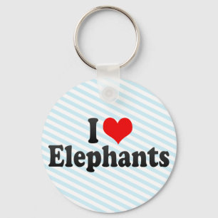 I Love Elephants Sleutelhanger