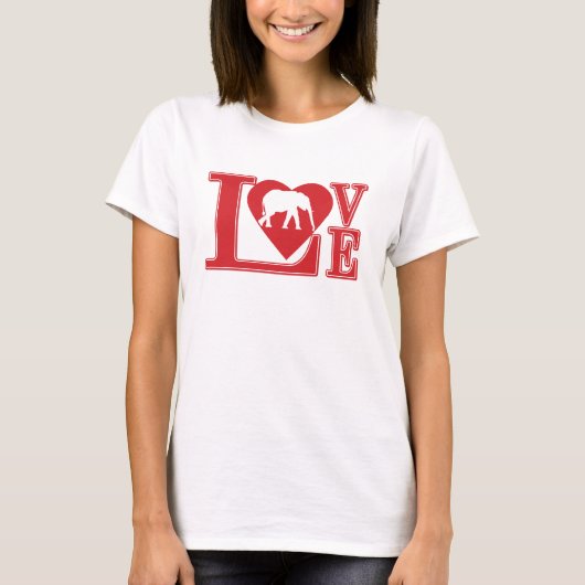 I Love Elephants T-shirt (Voorkant)