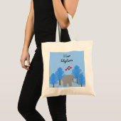 I Love Elephants Tote Bag (Voorkant (product))
