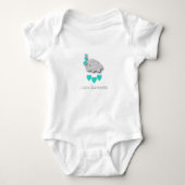 I Love Elephants - Turquoise Romper (Voorkant)