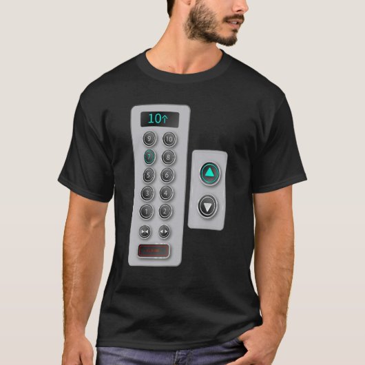 I Love Elevator Cute Elevator Button Mechanic Clo T-shirt (Voorkant)