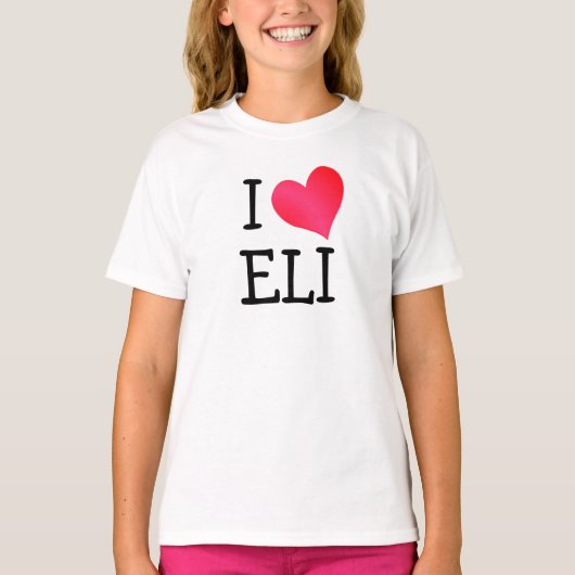 I Love Eli T-shirt (Voorkant)