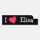 I Love Elisa Bumpersticker (Voorkant)