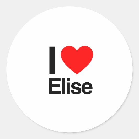 i love elise ronde sticker (Voorkant)