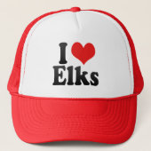 I Love Elks Trucker Pet (Voorkant)