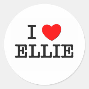 I Love Ellie Ronde Sticker